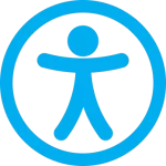 blue color web accessibility symbol
